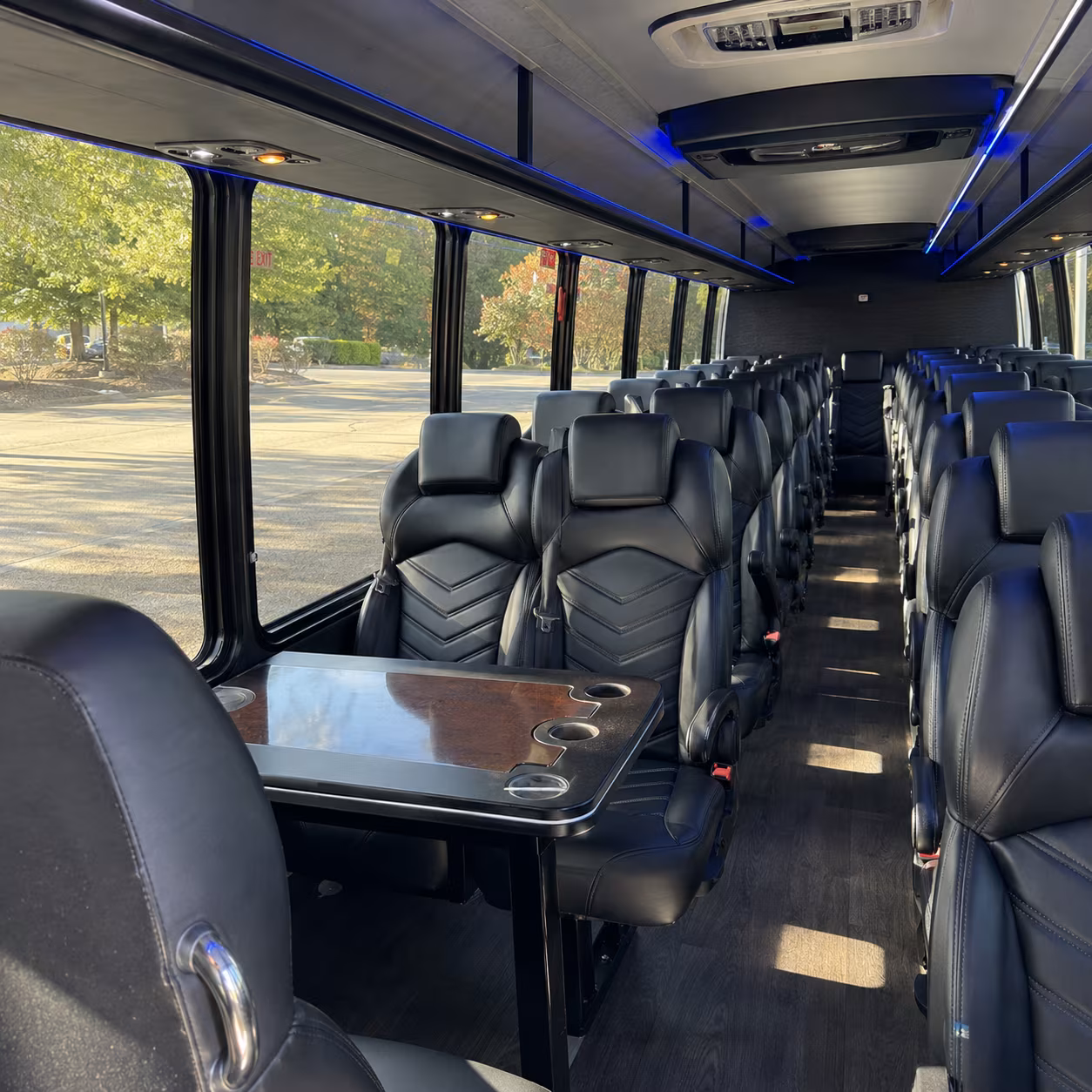 Manhattan Airport Shuttle & Transportation party bus exterior