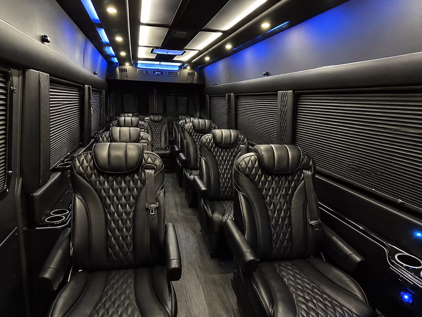 Manhattan Airport Shuttle & Transportation party bus interior