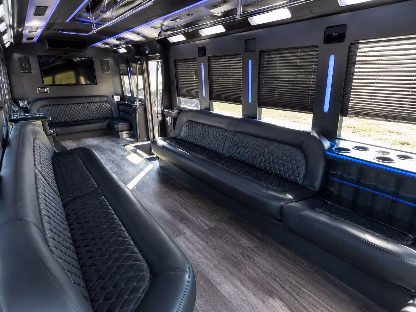 Manhattan Private Event Transportation party bus exterior