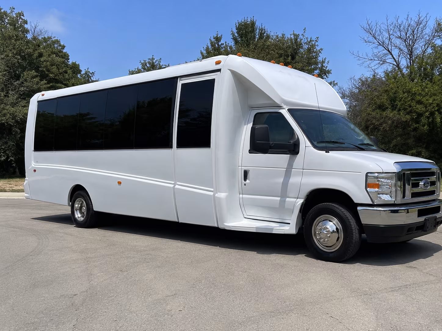 Manhattan Private Event Transportation party bus exterior