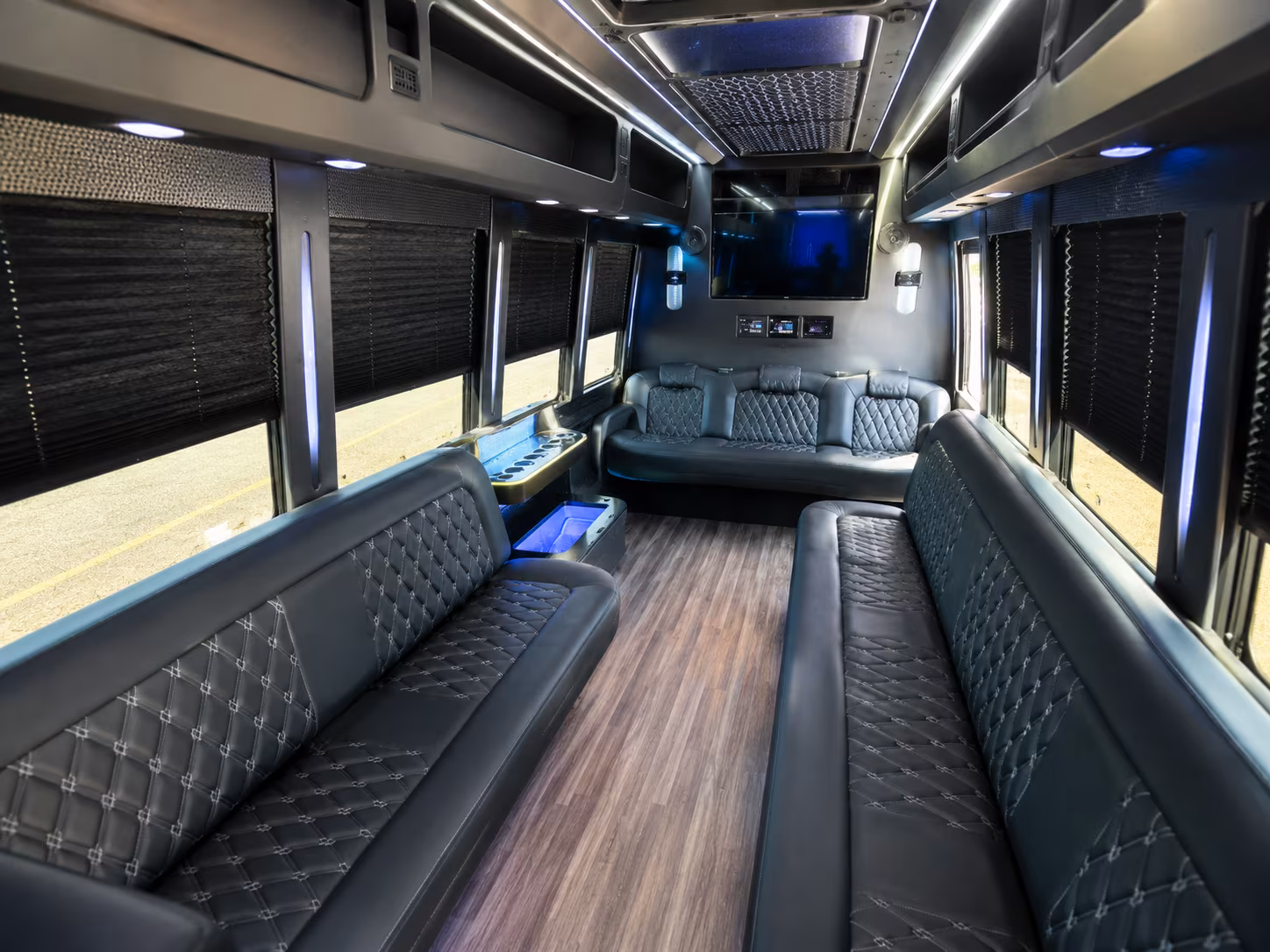 Manhattan Prom & Homecoming Transportation party bus exterior
