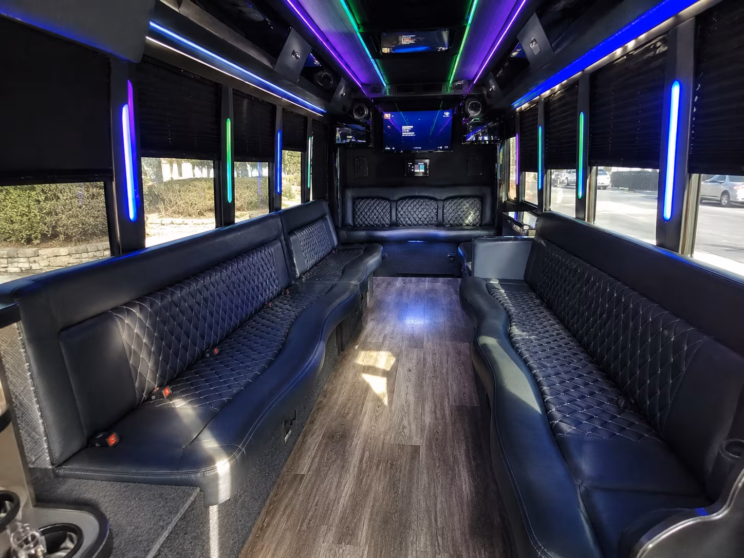 Manhattan Prom & Homecoming Transportation party bus exterior