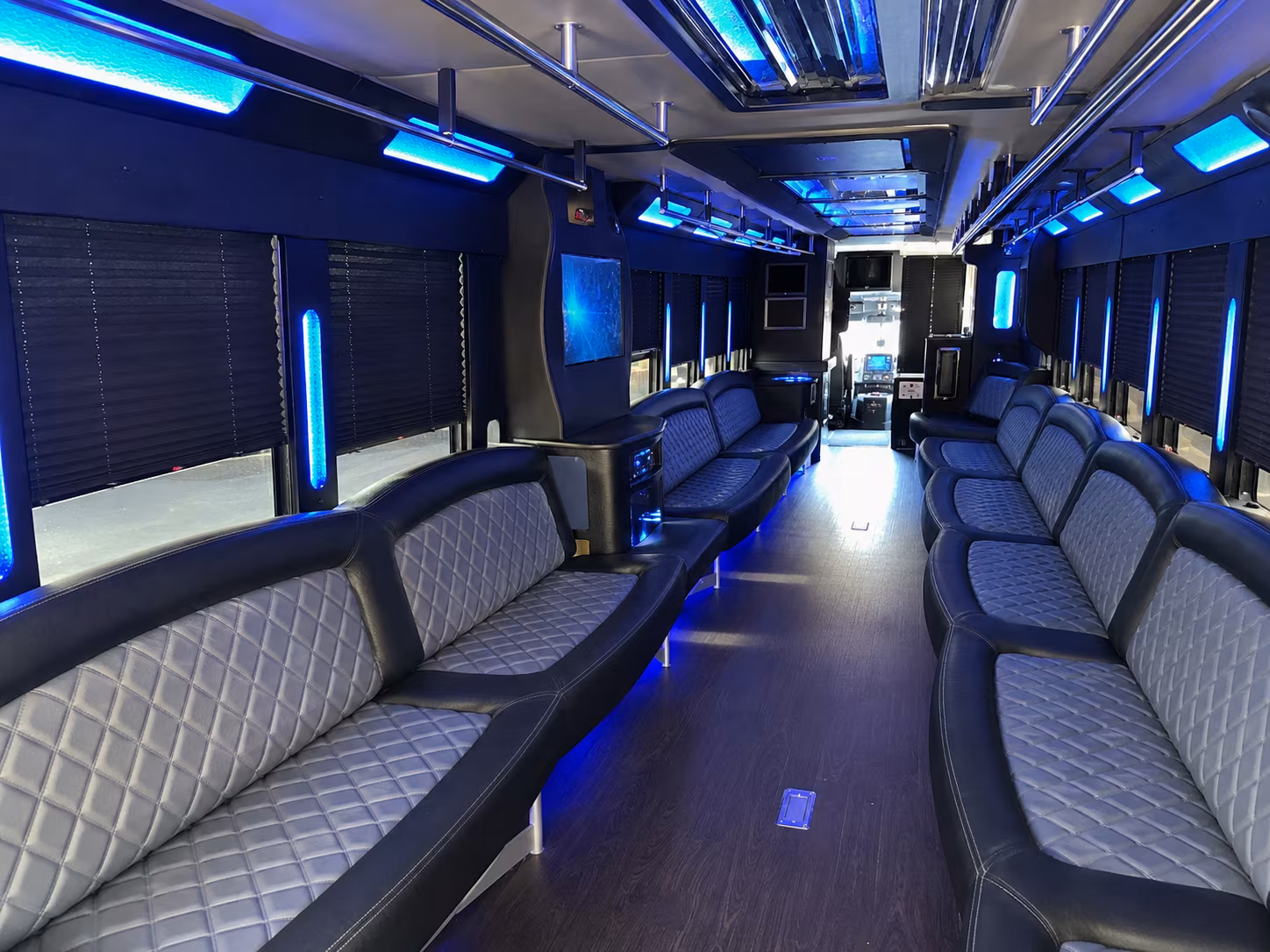 Manhattan Prom & Homecoming Transportation party bus interior