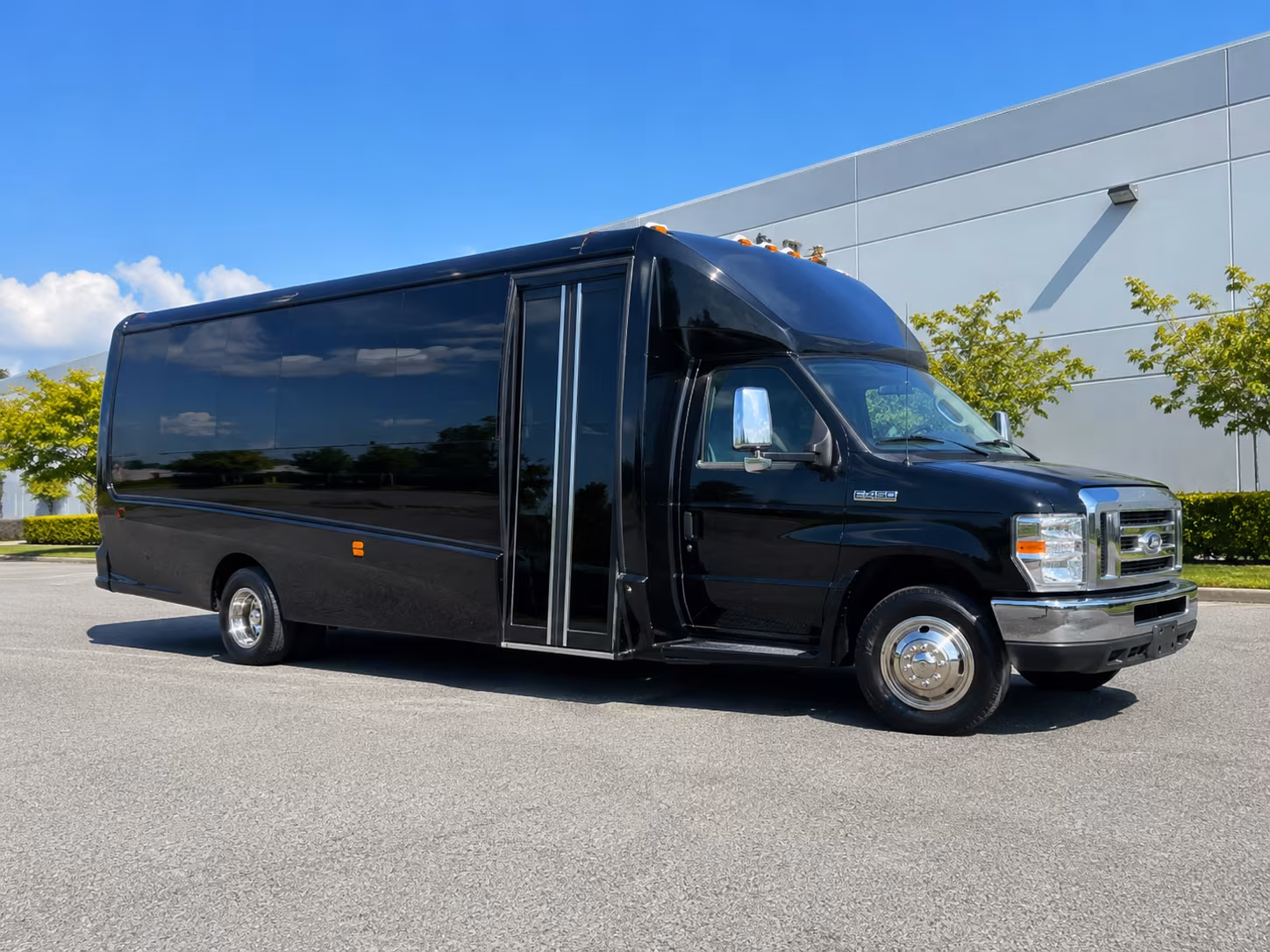 Manhattan Sporting Event Transportation party bus exterior