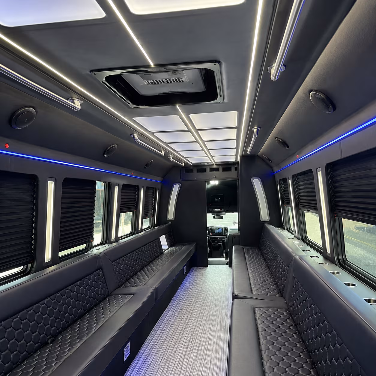 Manhattan Sporting Event Transportation party bus exterior